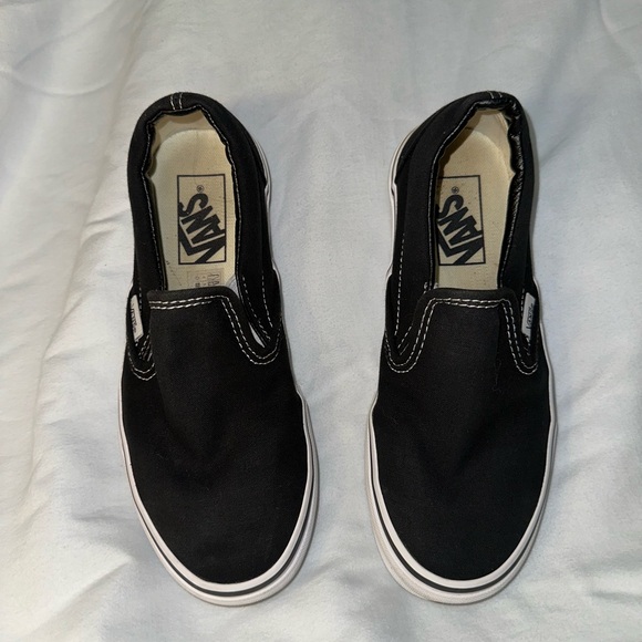 Vans Black Slip-On Sneakers - Picture 1 of 7